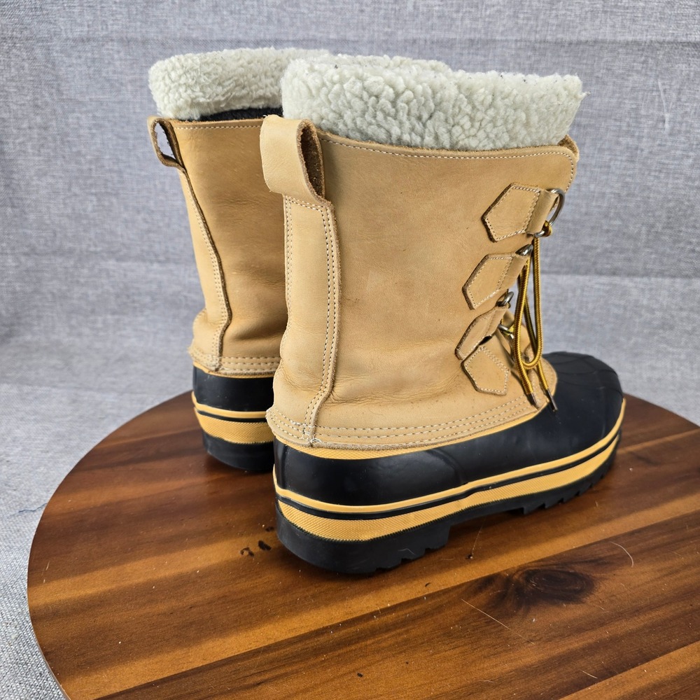 Western Chief Mens Tan Black Steel Shank Insulated Winter Snow Duck Boots Sz 10 - Picture 10 of 14